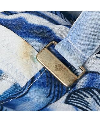 Women's Collection Printed Chiffon Lace-Up Top