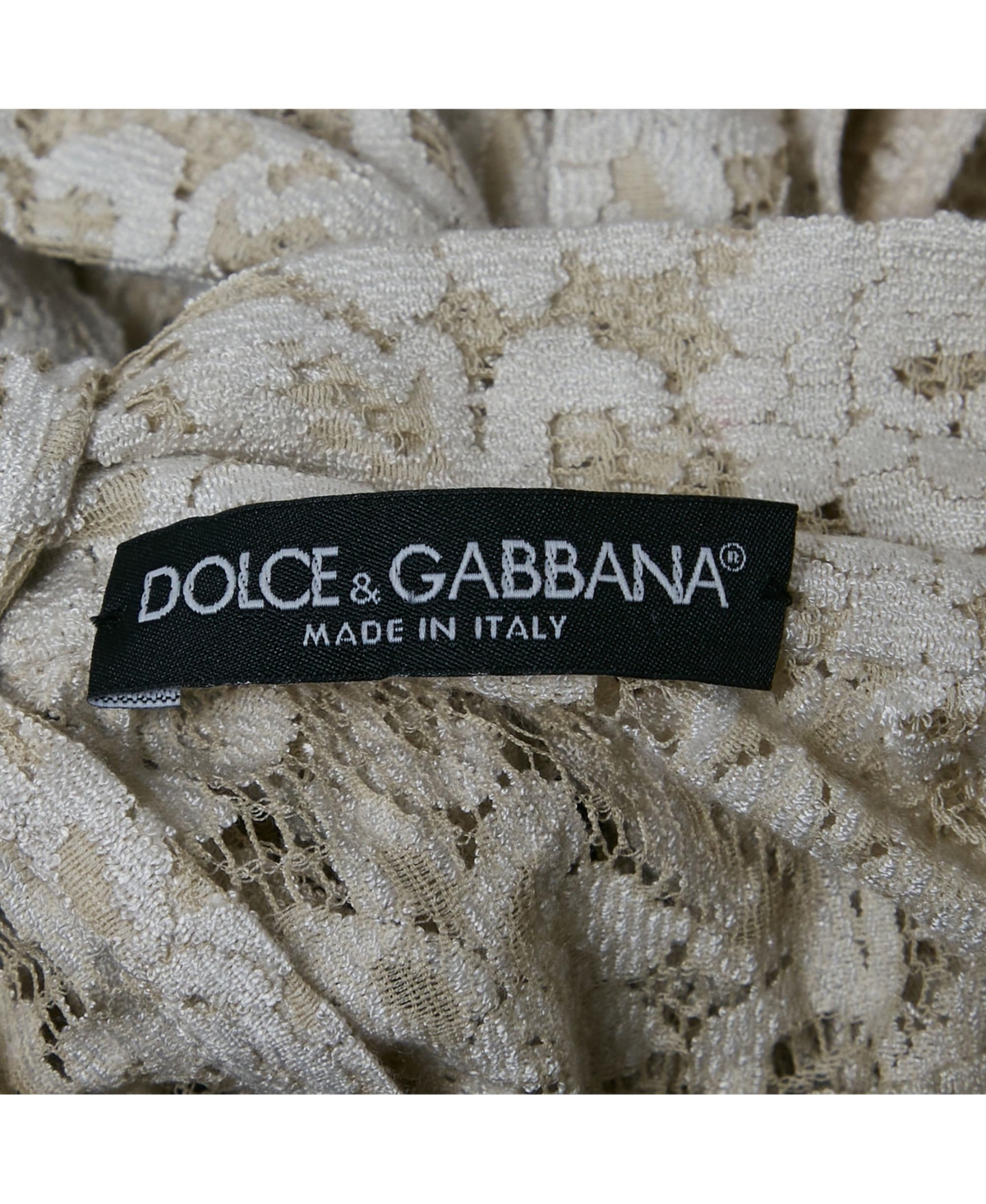 Pre-Owned Dolce & Gabbana Women's Cream Lace Sleeveless Top