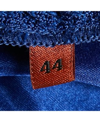 Women's Blue Patterned Knit Pants