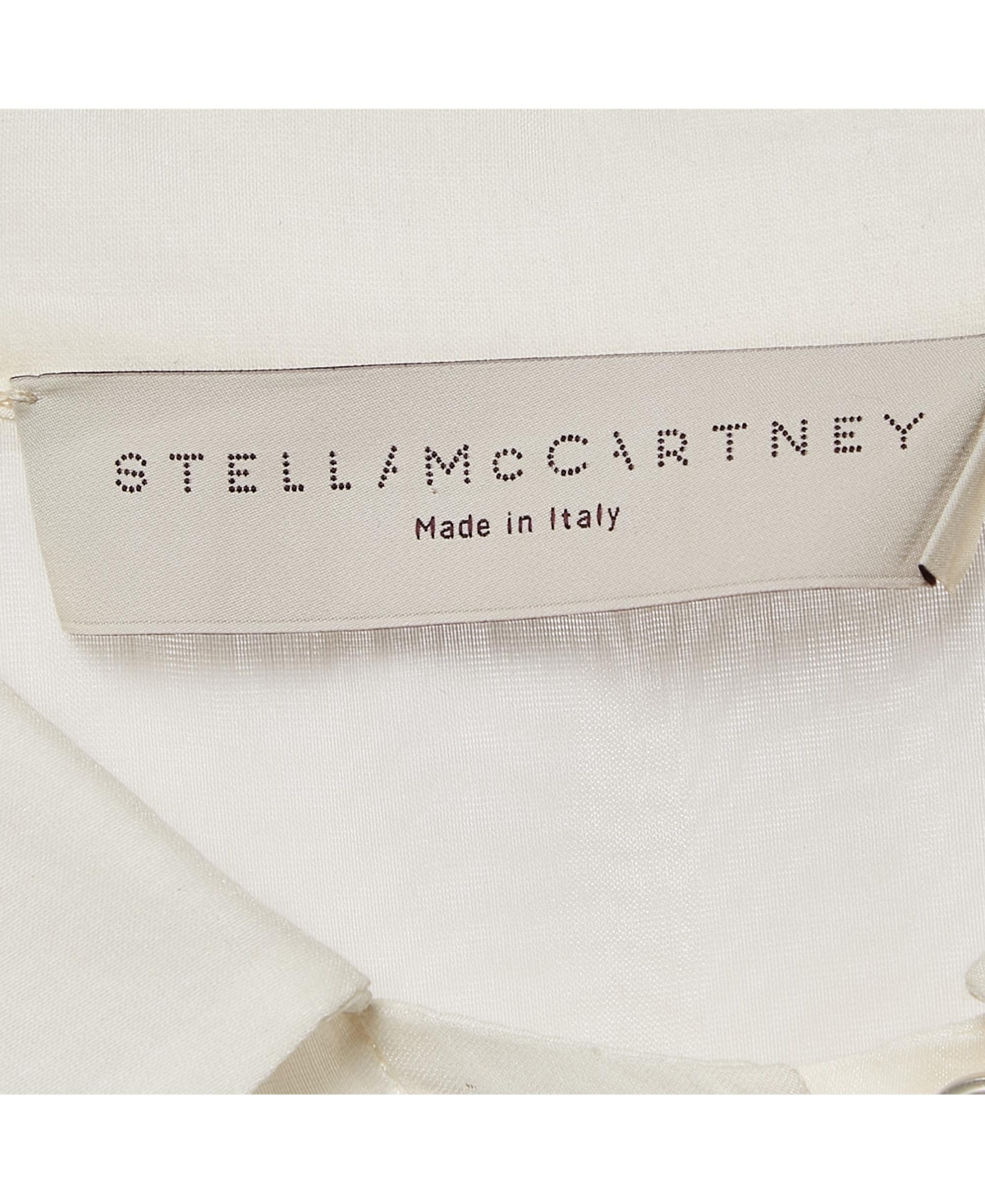 Pre-Owned Stella Mccartney Women's White Embroidered Cambric Cotton Blend Button Front Blouse