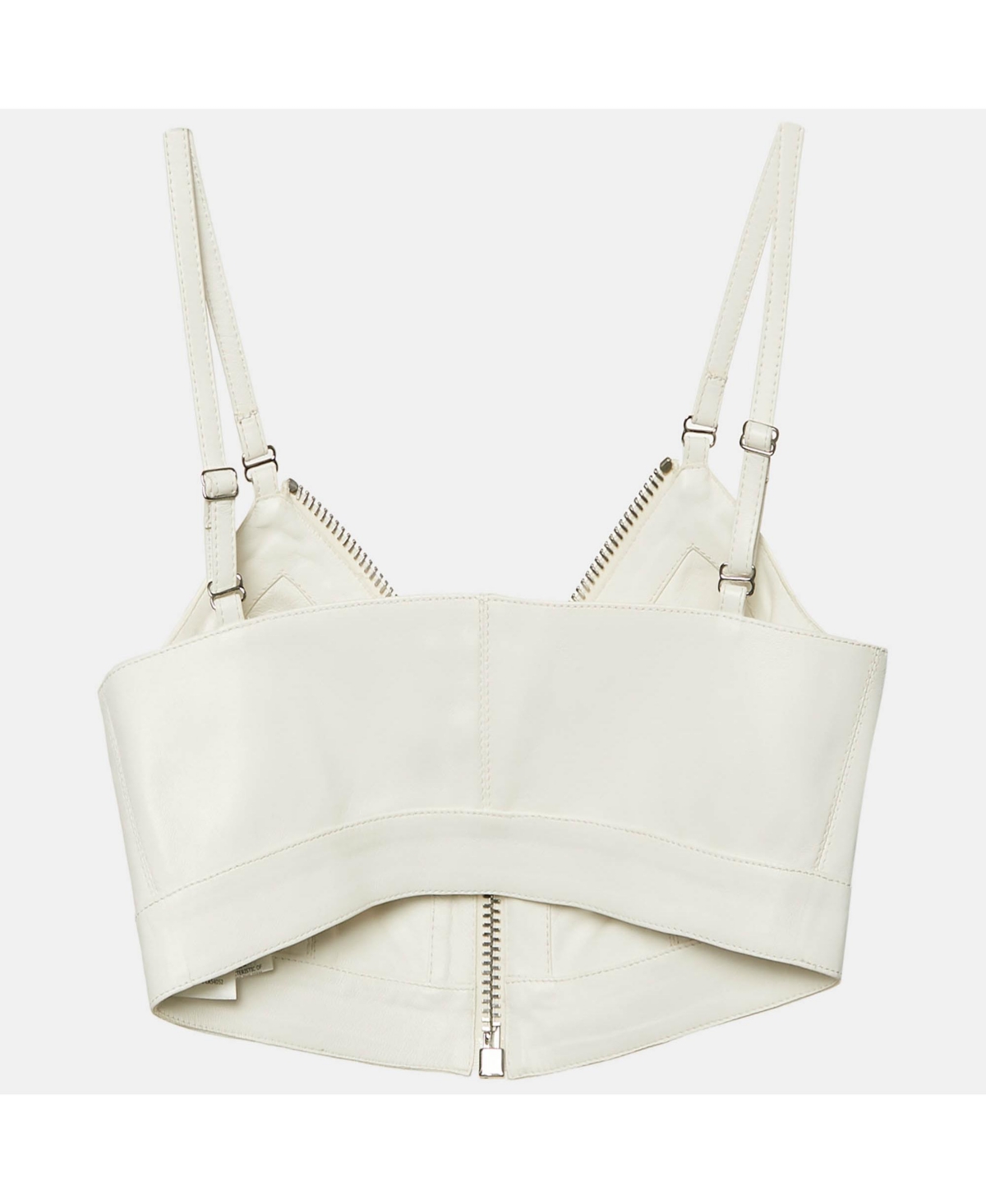 Pre-Owned Alexander Mcqueen Women's White Leather Bralette Crop Top