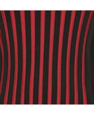 Women's Black Knit Corset Zip-Up Strapless Crop Top