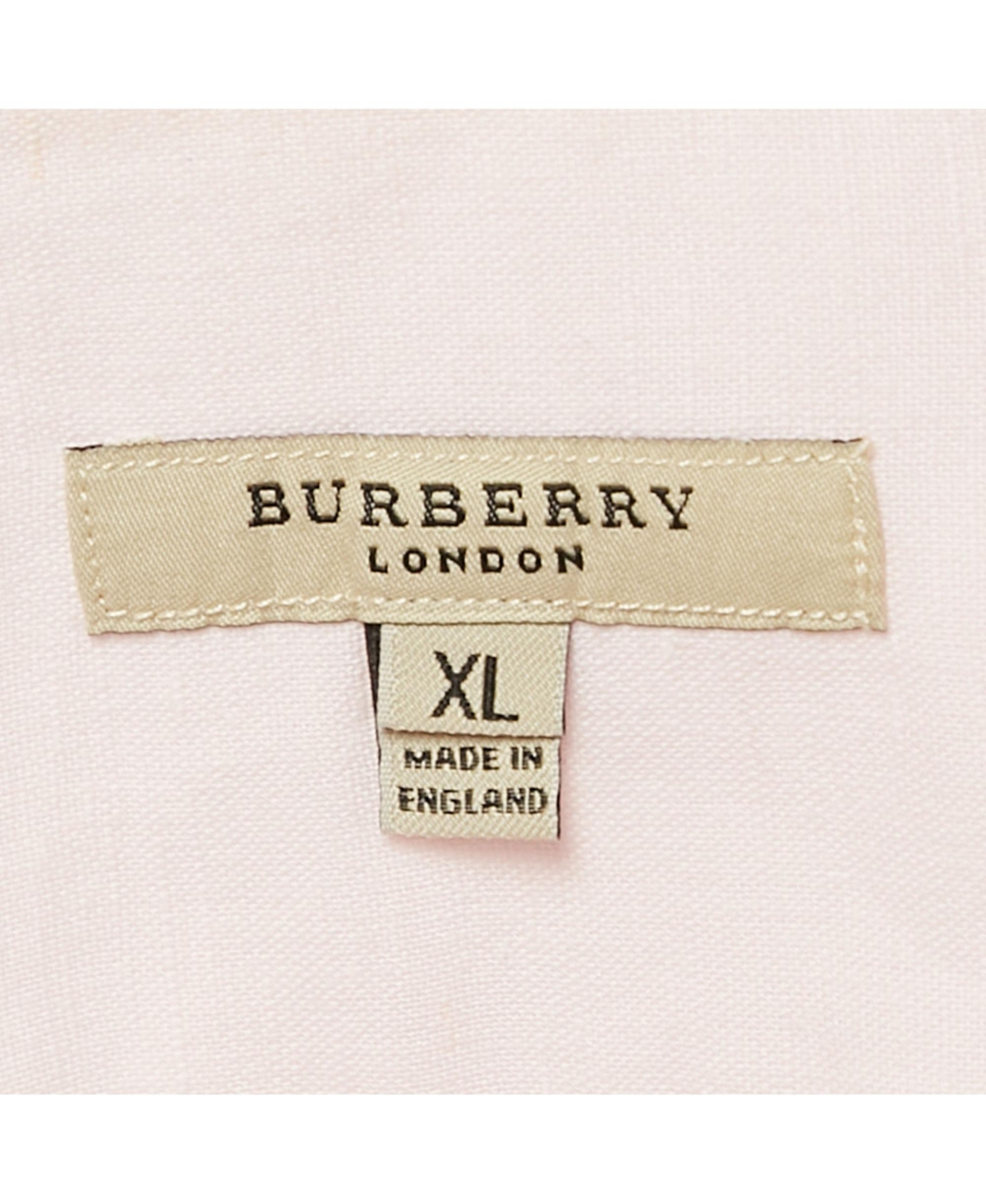 Pre-Owned Burberry Men's Pink Linen Long Sleeve Shirt