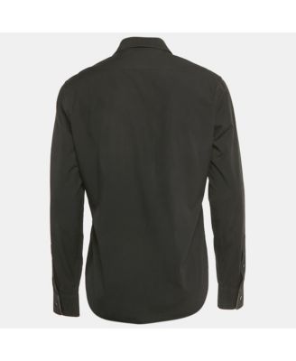 Men's Brit Black Cotton Long Sleeve Shirt