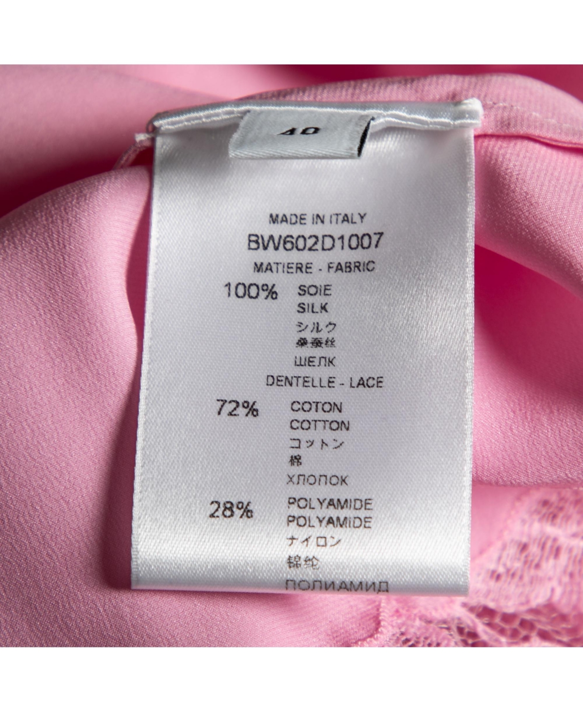 Pre-Owned Givenchy Women's Pink Satin Slip Cami Lace Trimmed Top