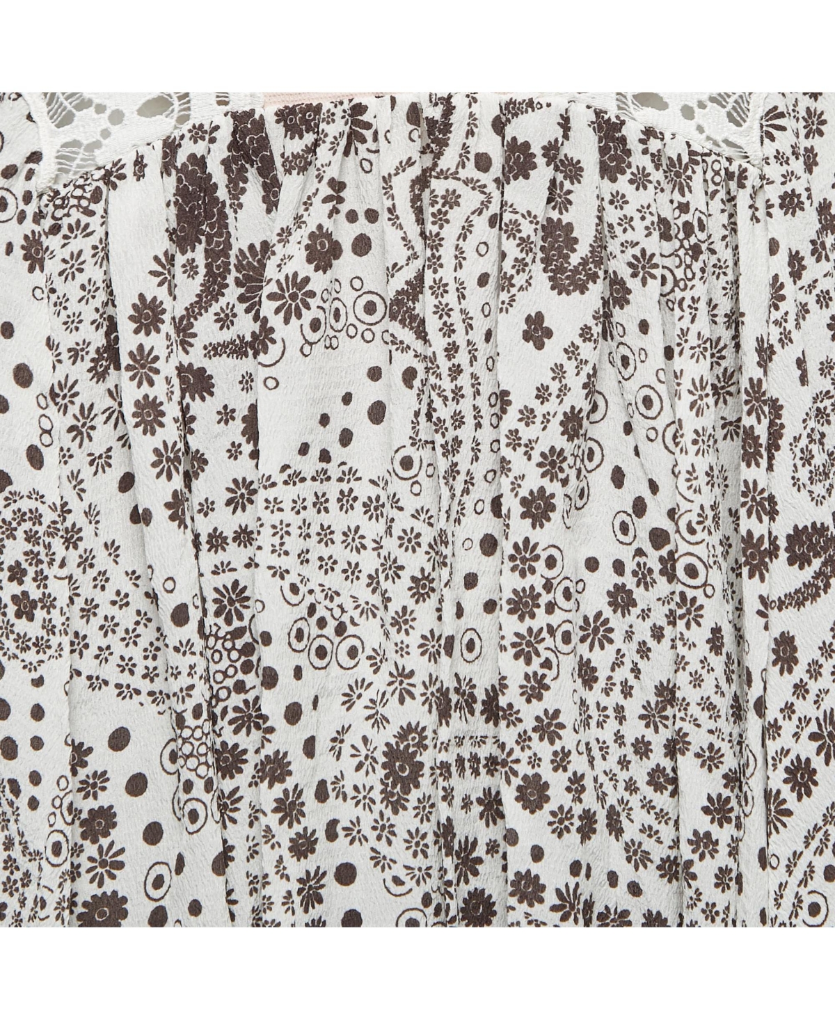 Pre-Owned Chloe Women's Floral Print Silk Ruffled Boho Kaftan Blouse