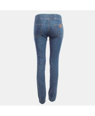 Women's Blue Denim Elastic Jeans