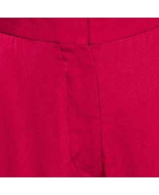 Women's Satin Tassels Detail Trousers