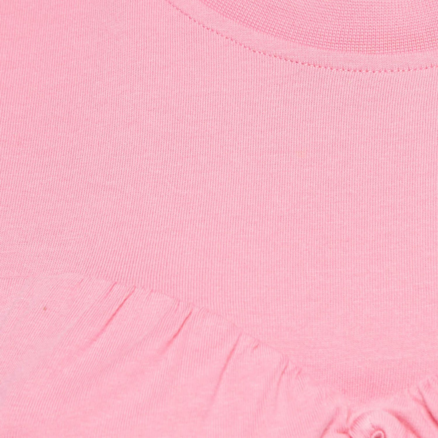 Women's Pink Cotton Knit Underwired Lace-Up Baci Crop Top
