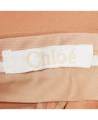 Women's Light Brown Crepe Zip Detail Trackpants