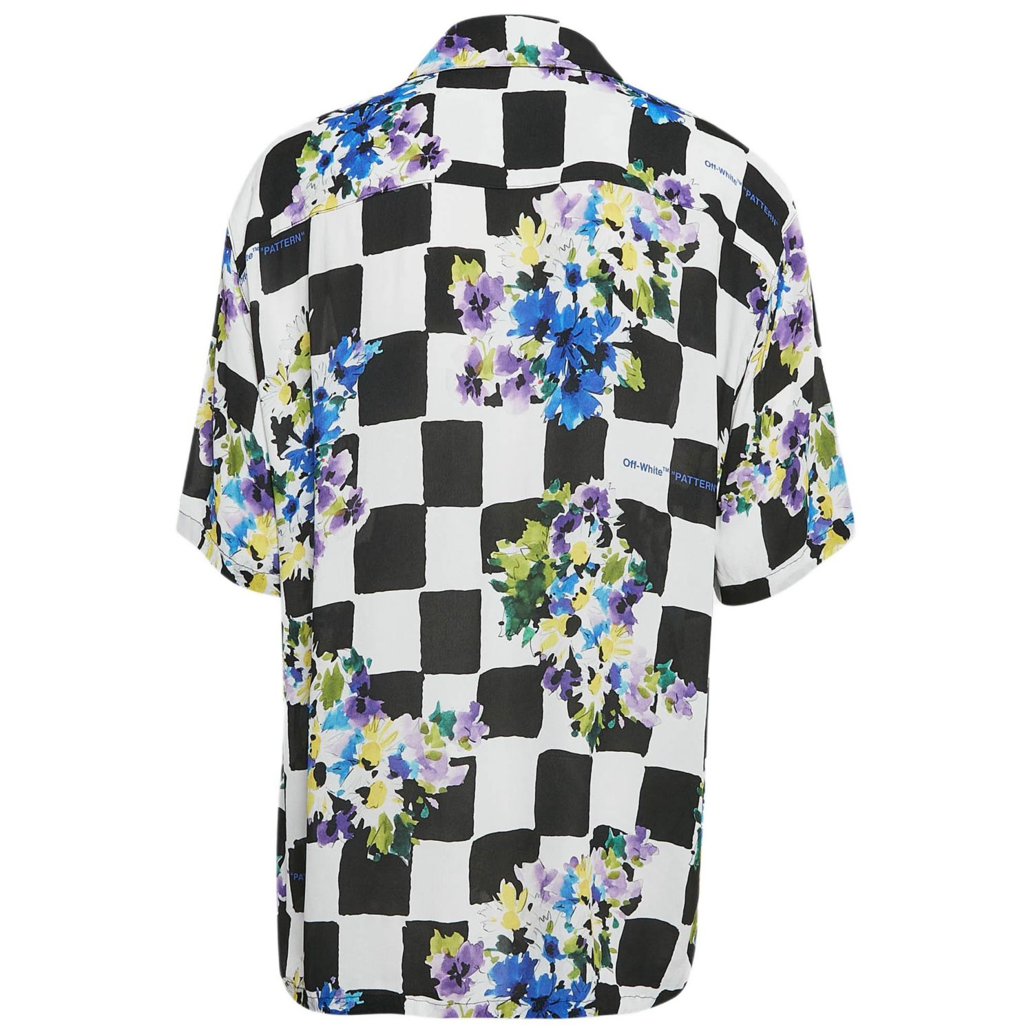 Women's Check Floral Print Crepe Shirt