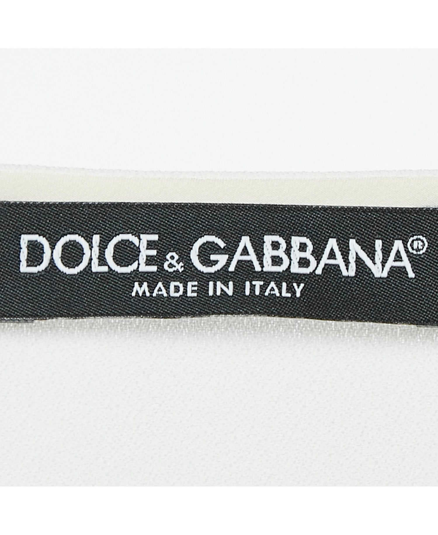 Women's Pre-Owned Dolce and Gabbana Blue/white Striped Crepe Oversized Top