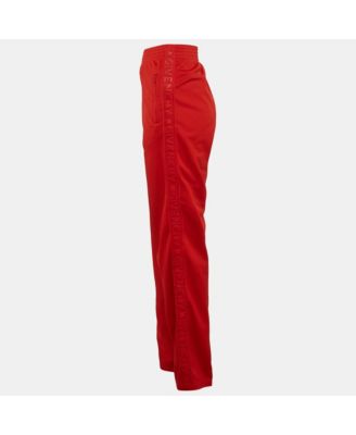 Women's Red Logo Print Jersey Trackpants