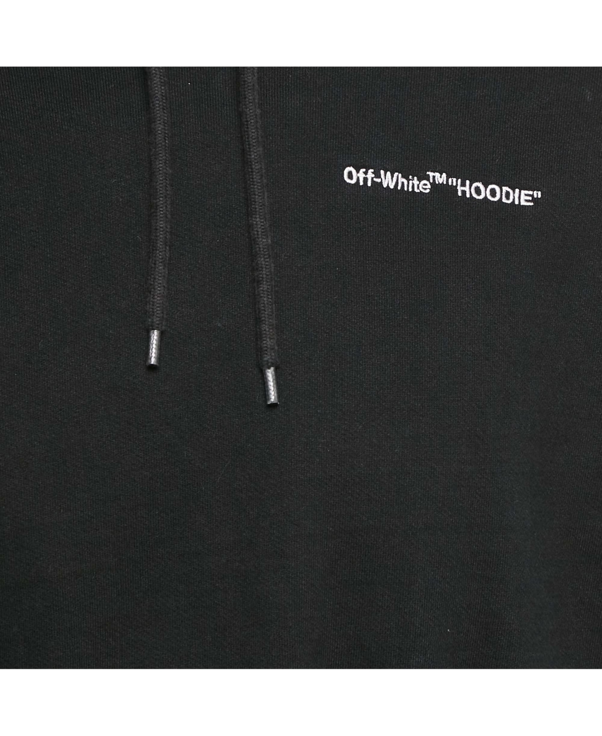 Pre-Owned Off-White Women's White Logo Embroidered Cotton Hoodie