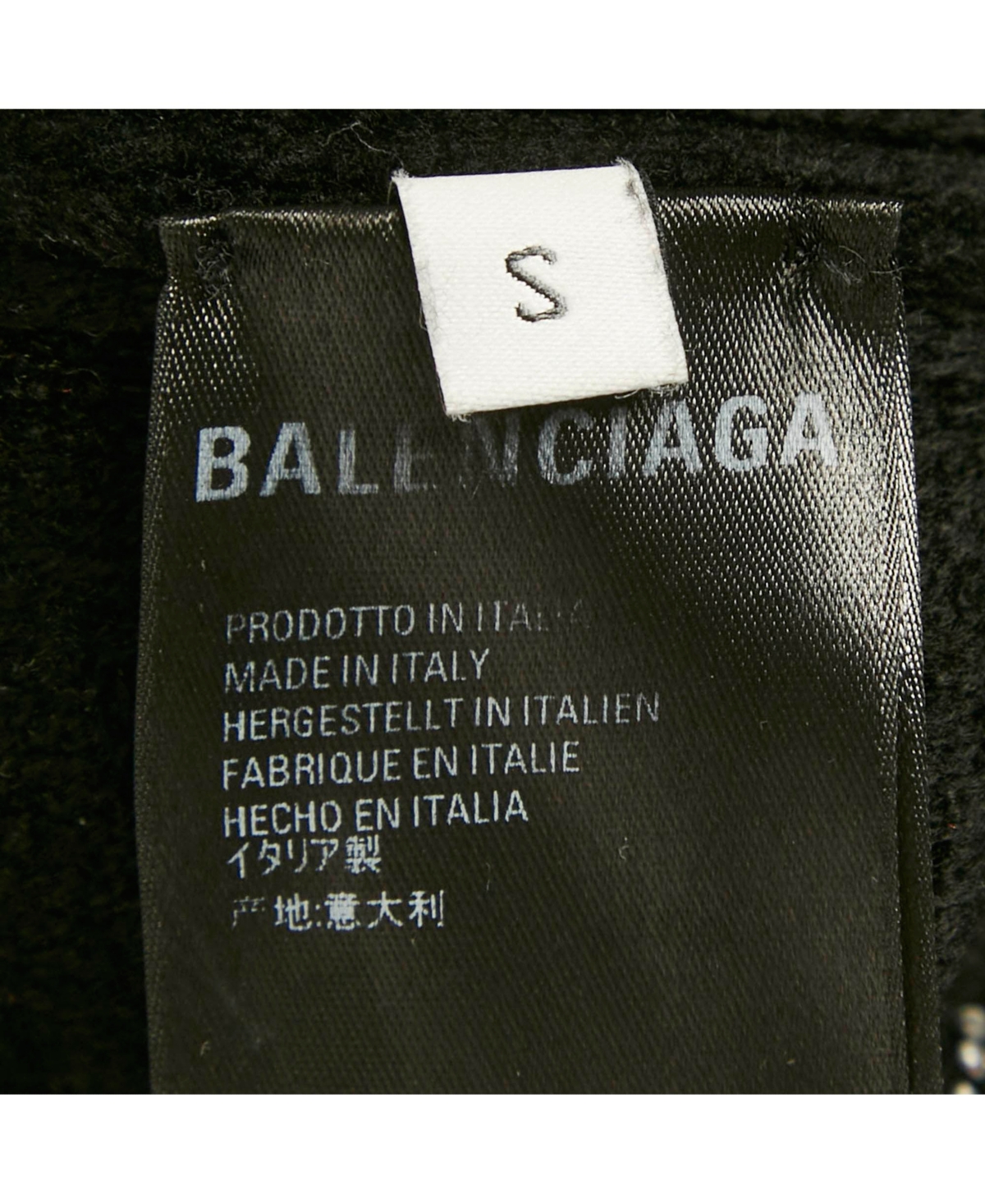 Pre-Owned Balenciaga Women's Black Eiffel Tower Crystal Fleece Pullover