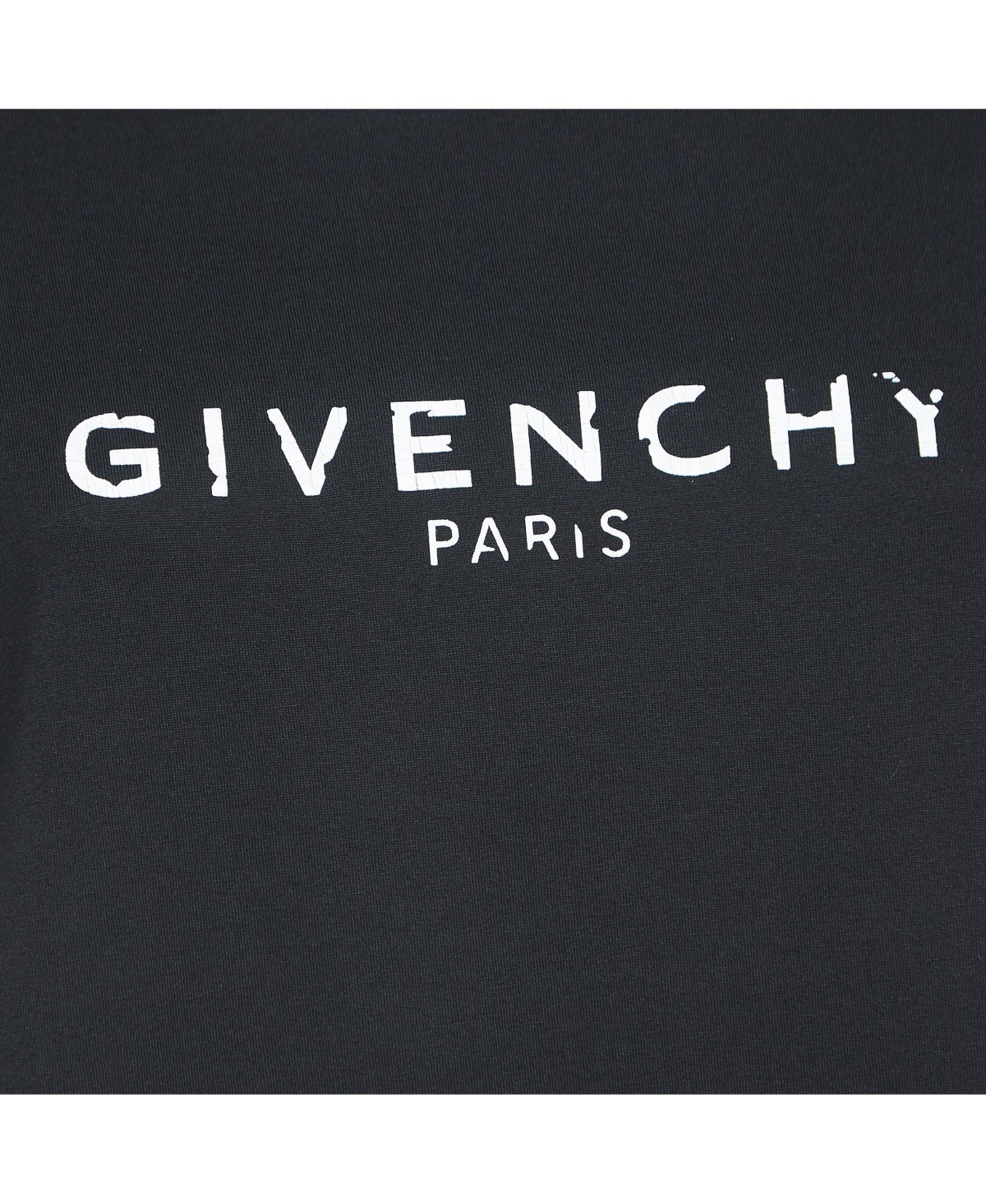 Pre-Owned Givenchy Women's Black Blurred Logo Print Half Sleeve T-Shirt