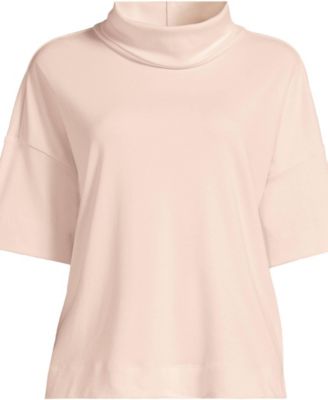 Women's Elbow Sleeve Supima Cotton Relaxed Turtleneck