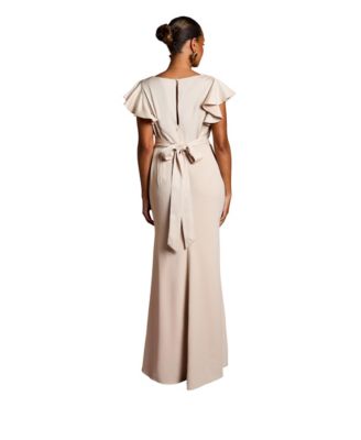 Petite V-Neck Maxi Bridesmaid Dress