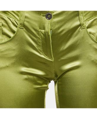 Women's Green Satin Trousers