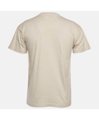 Men's Beige Logo Print Jersey T-Shirt