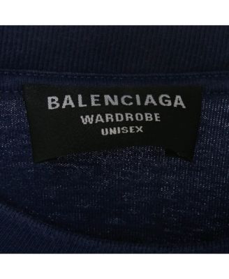 Men's Unisex Blue Logo Print Jersey T-Shirt