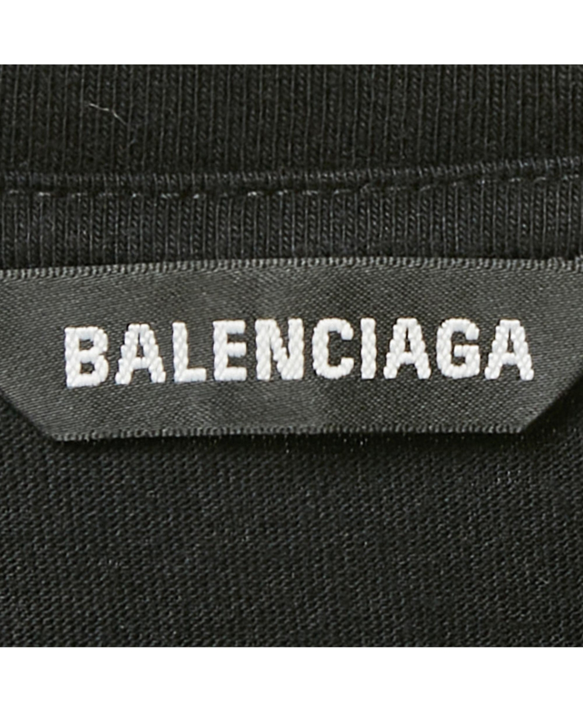 Pre-Owned Balenciaga Men's Black Cotton Knit Crew Neck T-Shirt