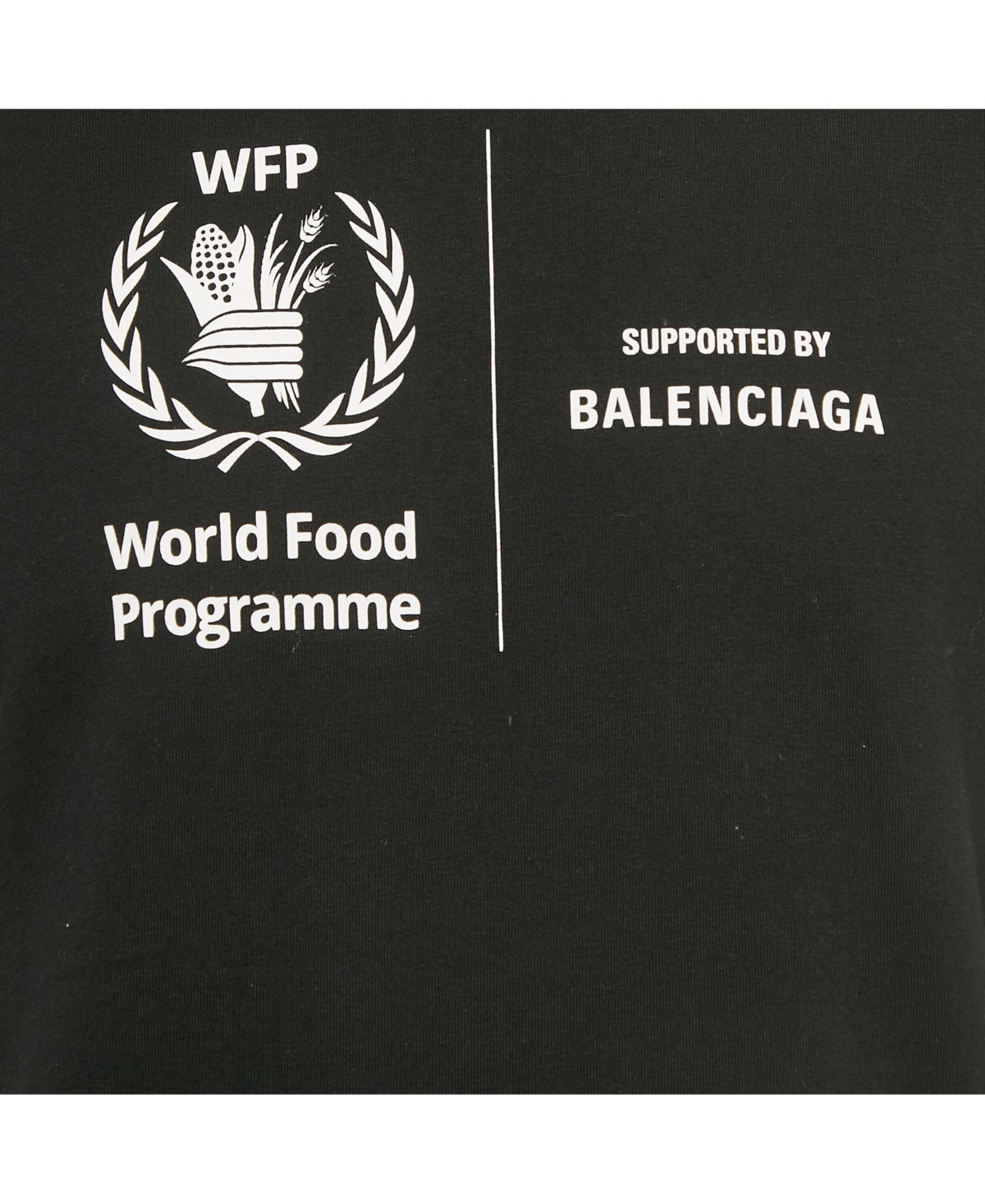 Pre-Owned Balenciaga Men's Black Wfp Print Jersey T-Shirt