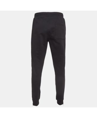 Women's Black Heavy Knit Zipper Detail Joggers