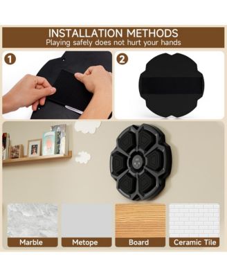 Music Boxing Machine with 9 Speeds & Bluetooth, LED Punch Tracker for Family Fitness