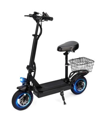 10-Inch Adult Foldable Electric Scooter with Dual Brakes & Auto Power-Off, 48V Motor for 20MPH & 25-Mile Range
