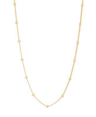 Expandable Curb Chain Necklace in 14k Yellow Gold