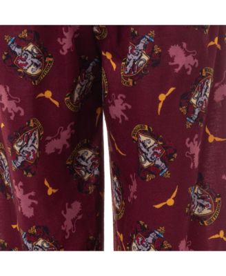 Big Boys Pajamas House Crest Logo Lounge Sleep Pajama Pants - Gryffindor Hufflepuff Ravenclaw Slytherin