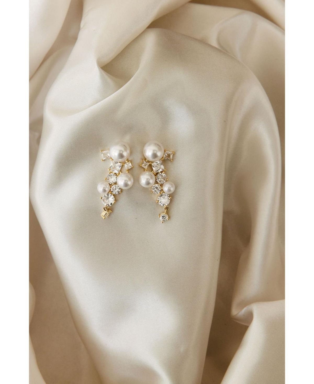 Alexandra Pearl and Crystal Drop Earrings