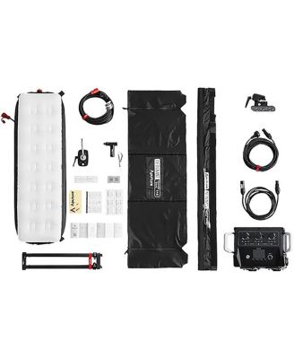 INFINIMAT 1x4' 200W Modular Full Color RGBWW LED Mat Panel Kit, V-Mount