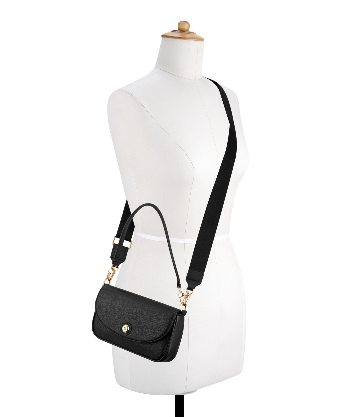 Женская сумка Nine West Rigina Flap Shoulder Crossbody, цвет: Чёрный — фото 7