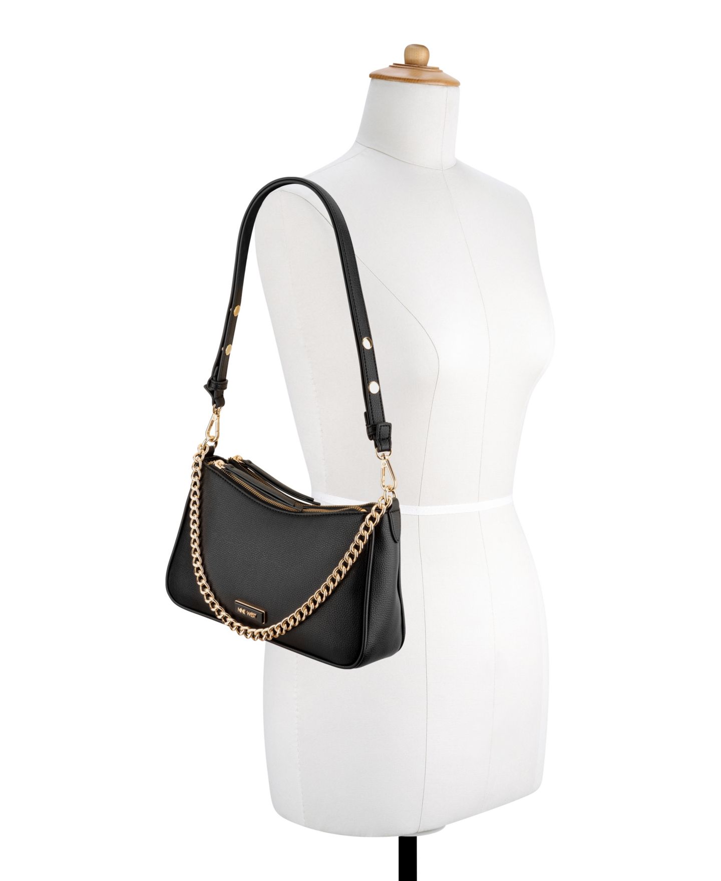 Женская сумка Nine West Denzielle Convertible Shoulder, цвет: Чёрный — фото 5