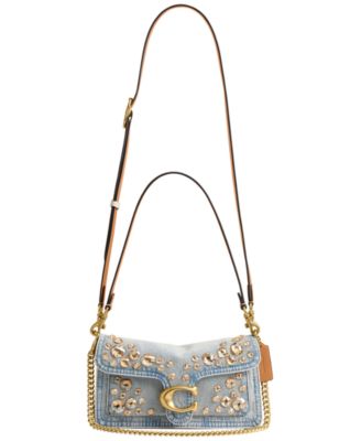 Tabby Medium Crystal Denim Shoulder Bag 26