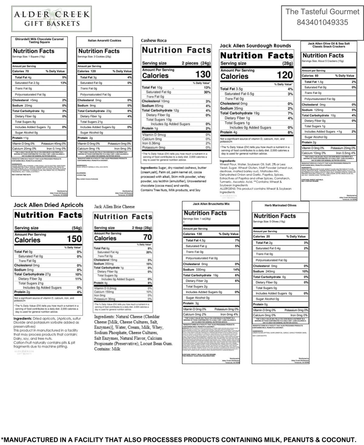 Alder Creek Gift Baskets Holiday The Tasteful Gourmet Gift Basket, 11 Piece Set