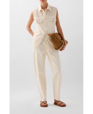 Women's White Trize Denim Pant