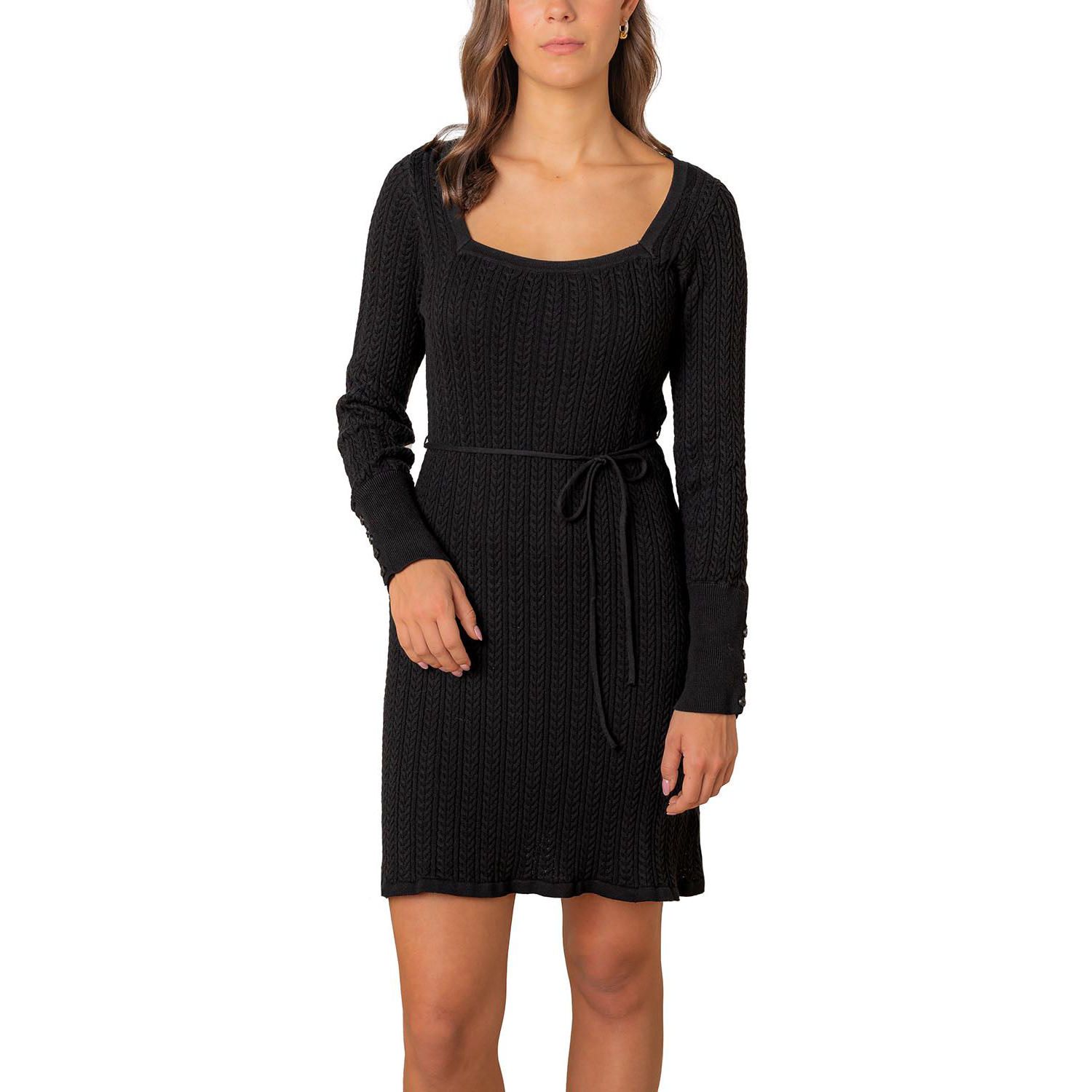 Women's Hope and Henry Organic Square Neck Cable Sweater Dress