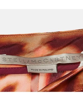 Women's Pink/brown Leopard Print Silk Midi Skirt