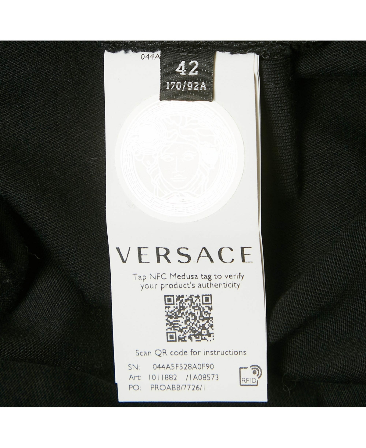 Pre-Owned Versace Women's Logo Embroidery Cotton Crew Neck T-Shirt