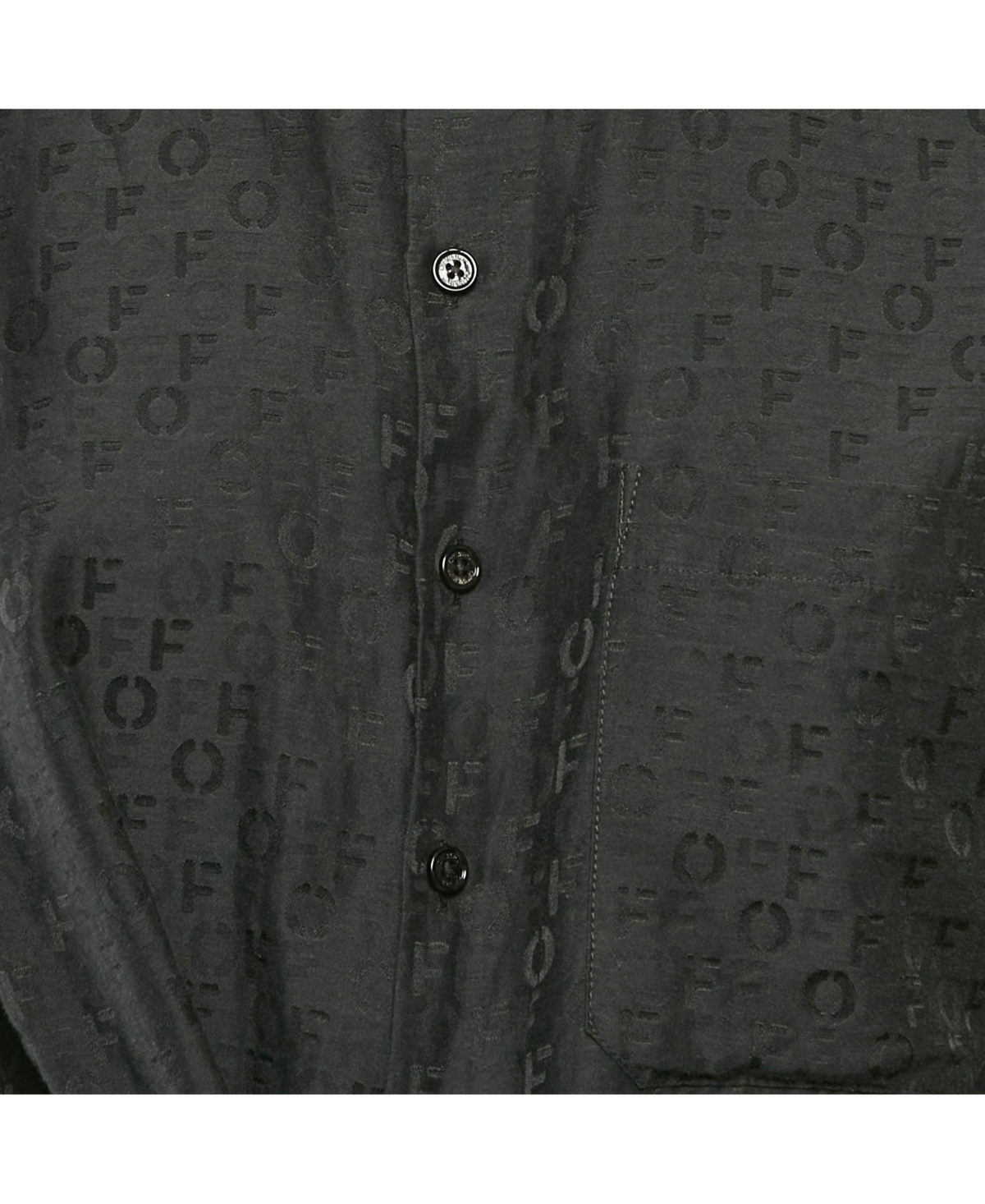 Pre-Owned Off-White Women's Black Logo Jacquard Cotton & Silk Asymmetric Shirt Dress