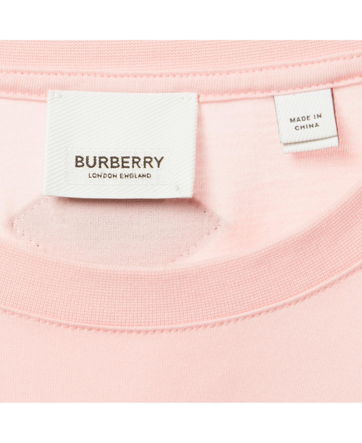 Pre-Owned Burberry Women's Logo Applique Cotton Crew Neck T- Shirt