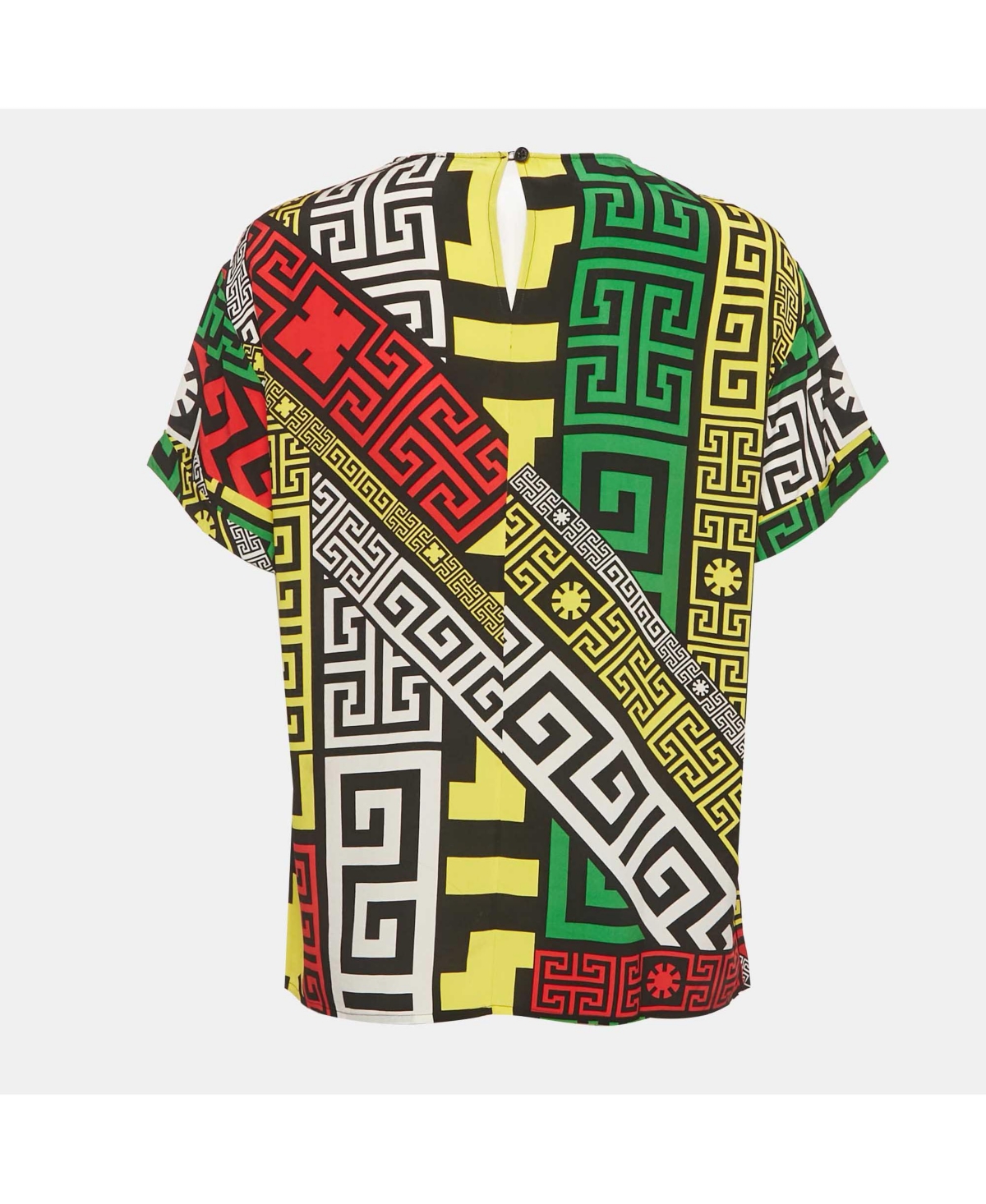 Pre-Owned Versace Women's Printed Silk Tunic Top