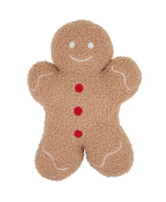 Gingerbread Man Poly Filled Decorative Pillow, 9" x 12"