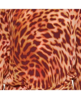 Women's Multicolor Animal Print Silk Front Knot Jumpsuit