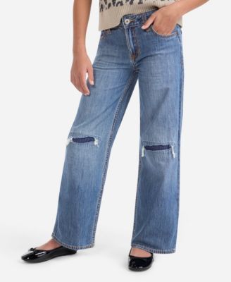 Girls' High-Rise Ultra-Wide Leg Jeans