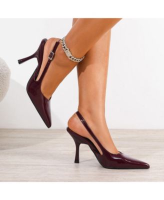 Women's  Carmel Patent Slingback Heels