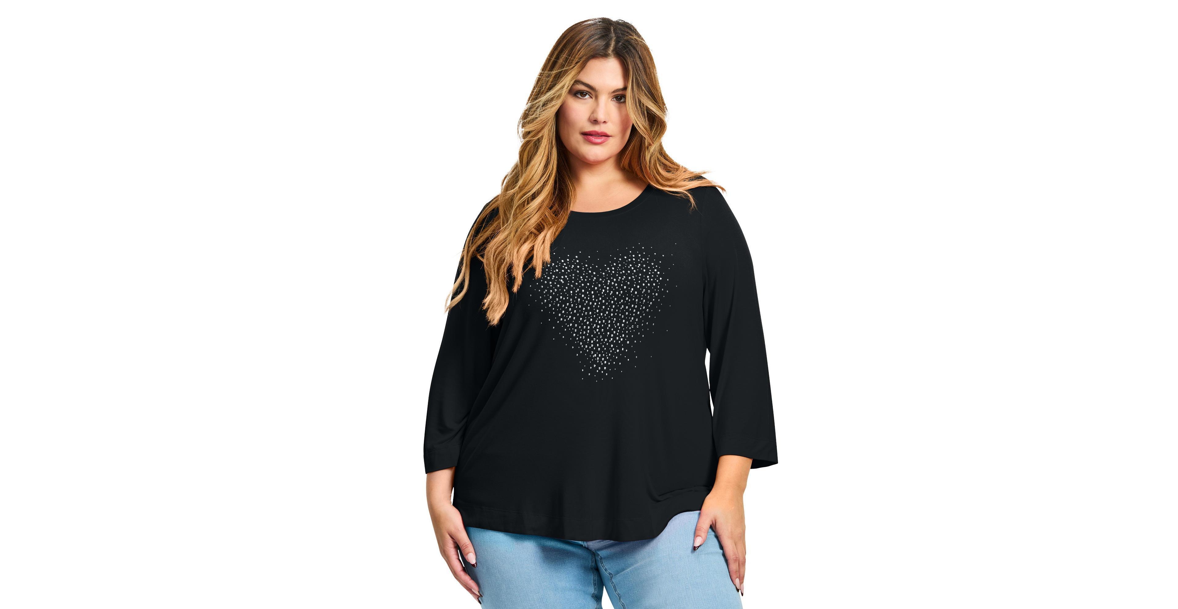 Avenue Women's Plus Love Heart Top